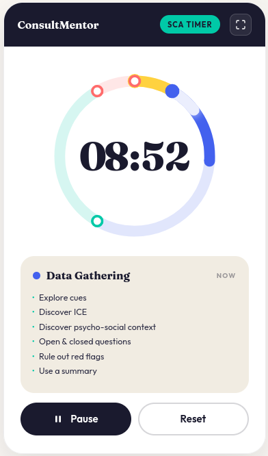 SCA Timer interface preview